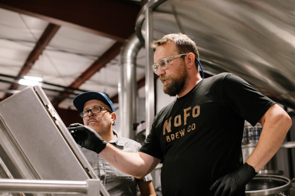 Photo of Head Brewers Don Richardson of Cleveland and Andrew Greene of Gainesville
Photo by: Andy Brophy
