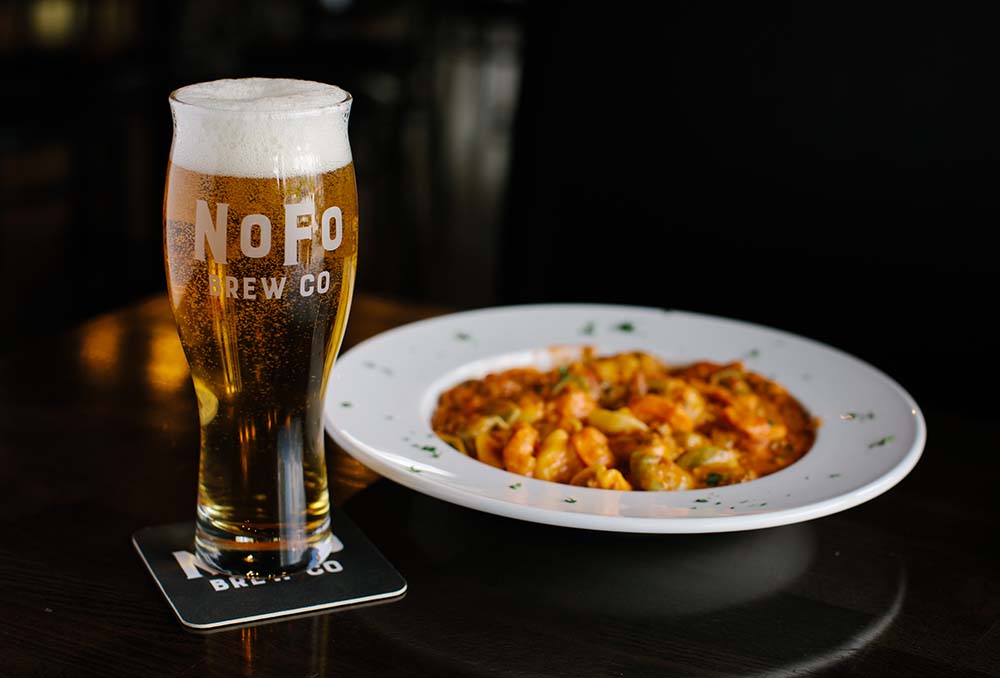 beer and pasta
