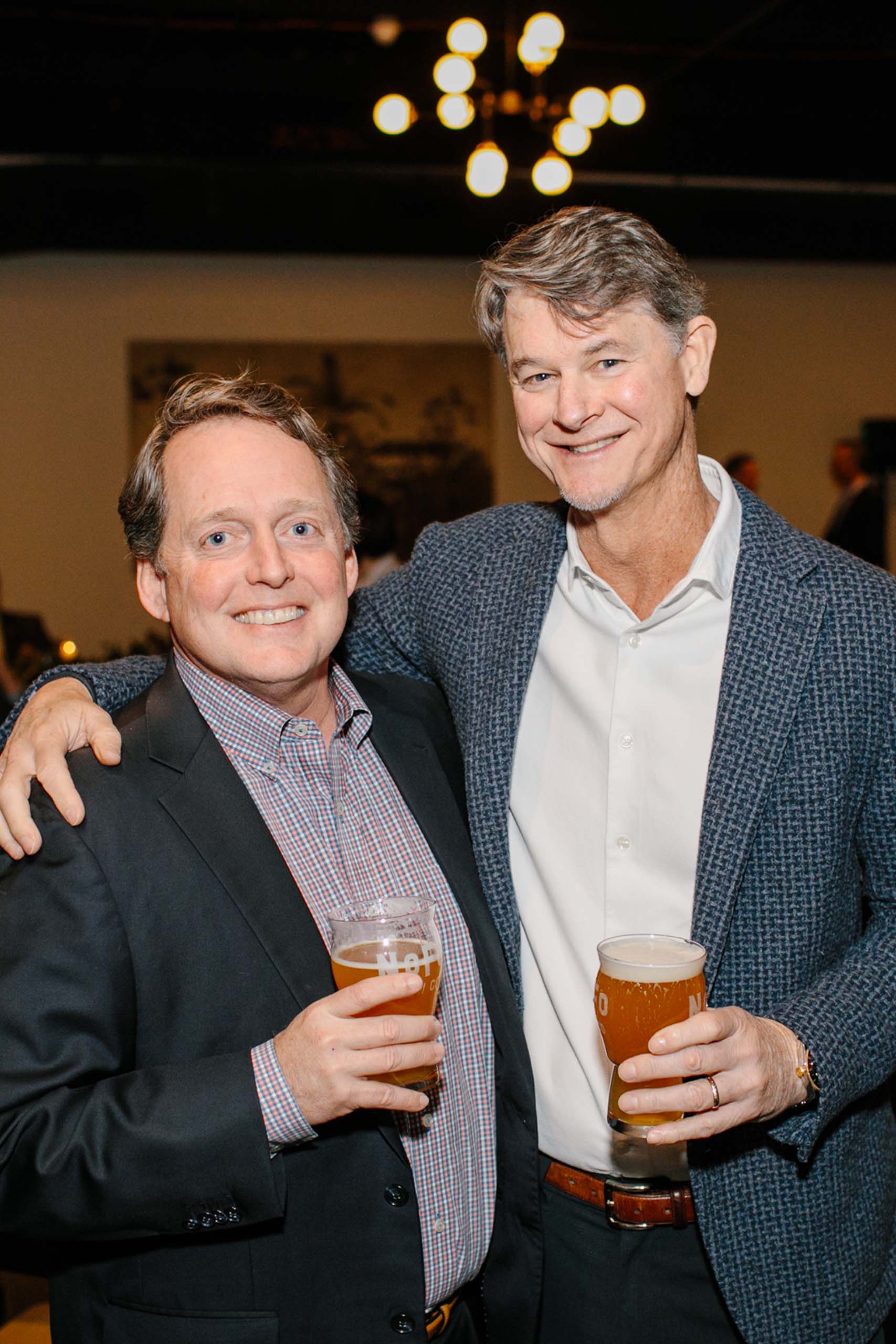 Pair at corporate event