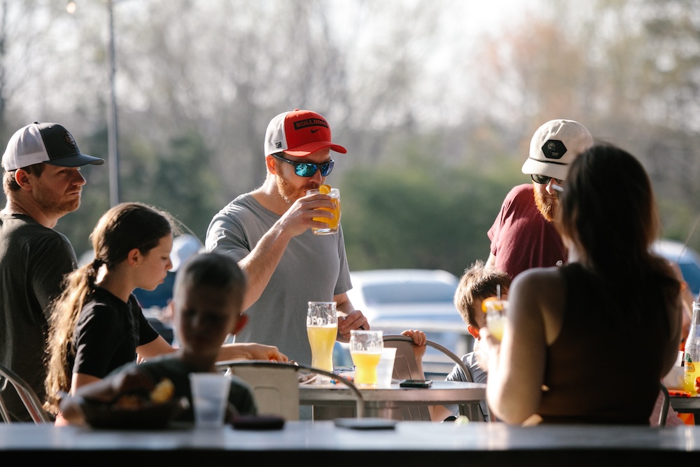 NoFo Brew Co family hanging out